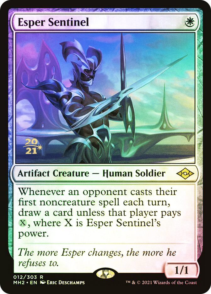 エスパーの歩哨/Esper Sentinel　3枚セット Esper Sentinel (Prerelease) (Modern Horizons 2) | Promo | Star