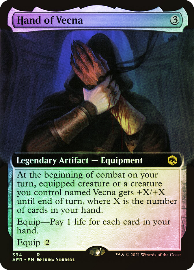 vecna mtg cards Hand of Price where X is the number of cards in your hand Hand of Vecna - Adventures