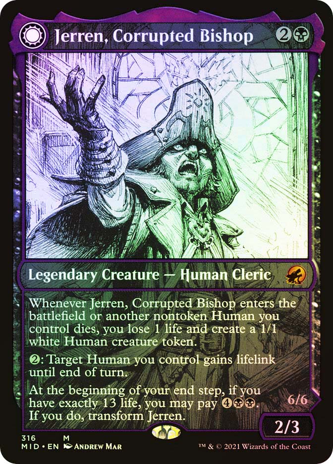 Jerren, Corrupted Bishop // Ormendahl, the Corrupter | Innistrad