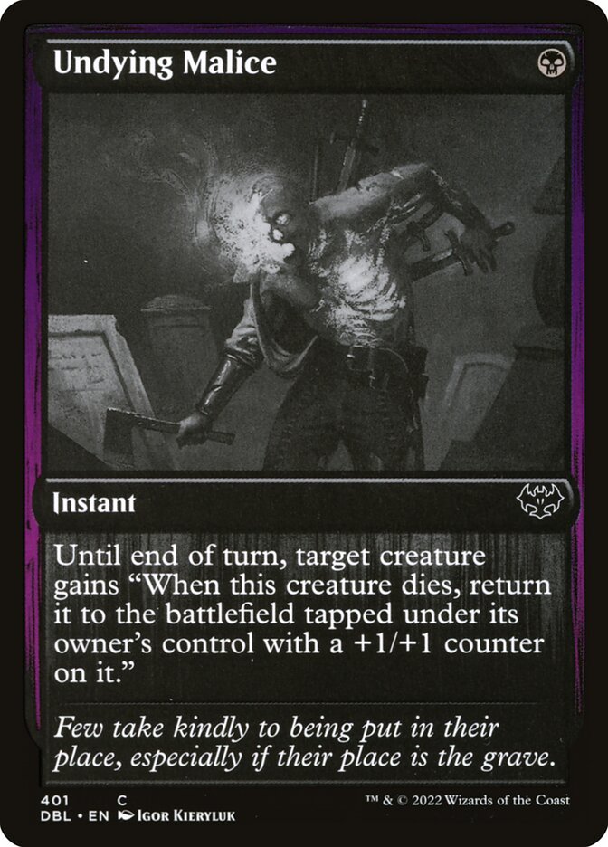 undying cards mtg MTGNexus #_(When it dies Undying Malice | Innistrad: Double