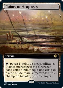 湿地の干潟【Marsh Flats】プレイマット 直筆サイン入り Marsh Flats (Extended Art) | Modern Horizons 2 - Variants - French