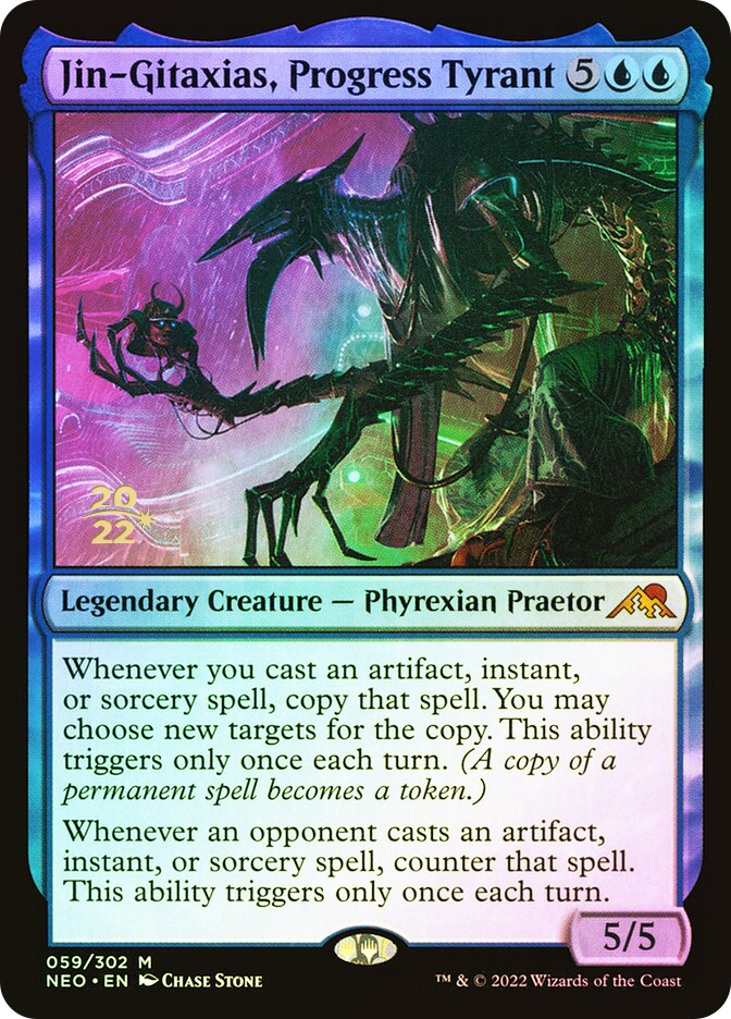 マジック：ザ・ギャザリング Jin-Gitaxias, Progress Tyrant Foil Jin-Gitaxias, Progress Tyrant (Prerelease) (Kamigawa: Neon