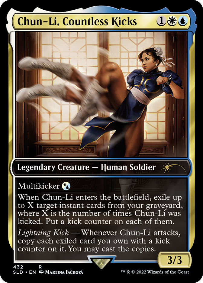 chun li mtg commander deck Chun-Li, Countless Kicks (Commander) - Core Legendary Creature  Human Soldier Card Text Put a kick counter on each of them Chun-Li, Countless Kicks : r/mpcproxies