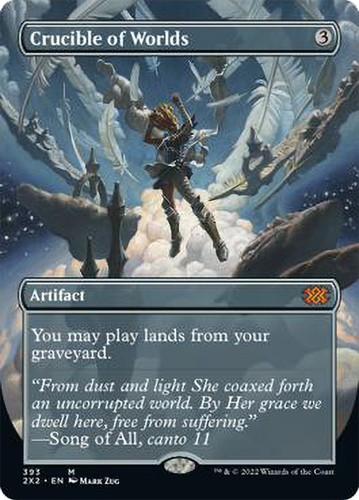 MTG Crucible of Worlds/世界のるつぼ 部分Foil 英語版 Crucible of Worlds (Borderless) | Double Masters 2022