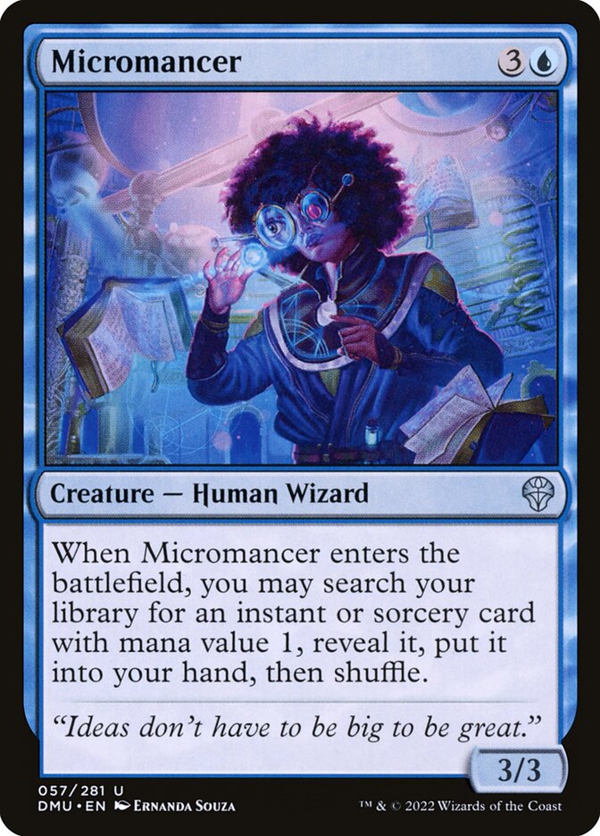 mtg blue human cards Simon, Wild Magic Sorcerer - - 1238 - FOIL Copy that spell Micromancer | Dominaria United |