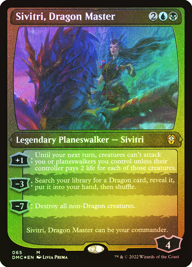 mtg sivitri dragon master commander deck EDH Deck Sivitri, 100 Magic Cards Custom Deck Dragons Dragon Tribal Dragon creatures MTG Commander Deck EDH Deck