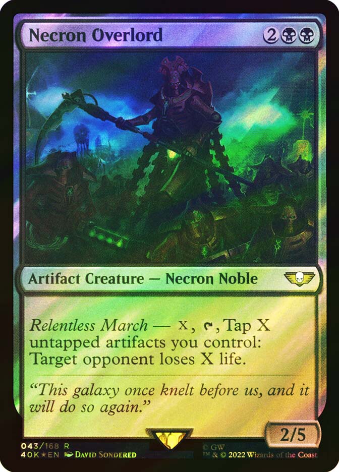 Necron Overlord | Warhammer 40,000 Commander | Star City Games