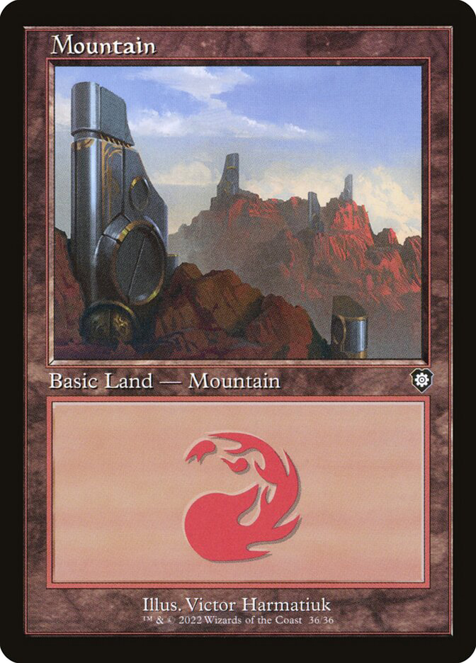 Mountain (#036) (Retro Frame) | The Brothers' War Commander