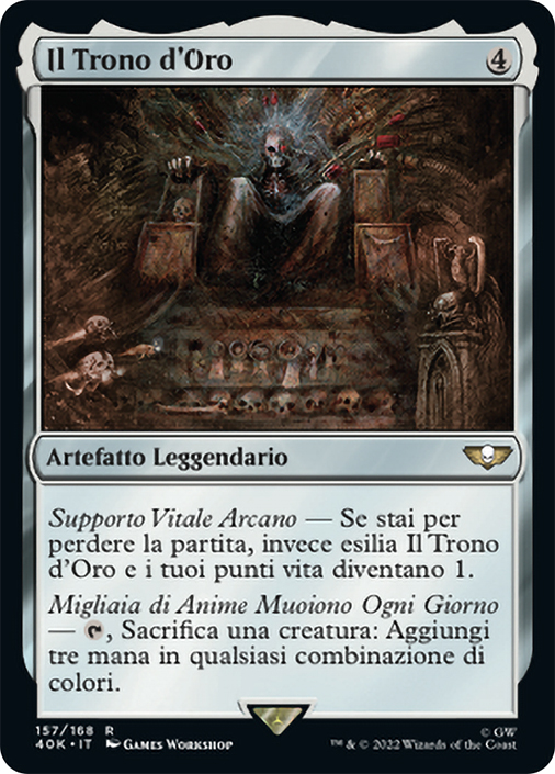 the golden throne mtg card (Surge Foil) [Warhammer 40,000]  TokenMTG Mint / near mint condition trading card MTG The Golden Throne Card