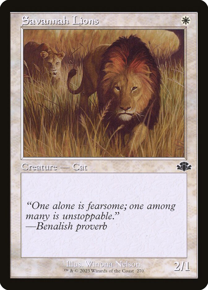 Savannah Lions (Retro Frame) | Dominaria Remastered - Retro