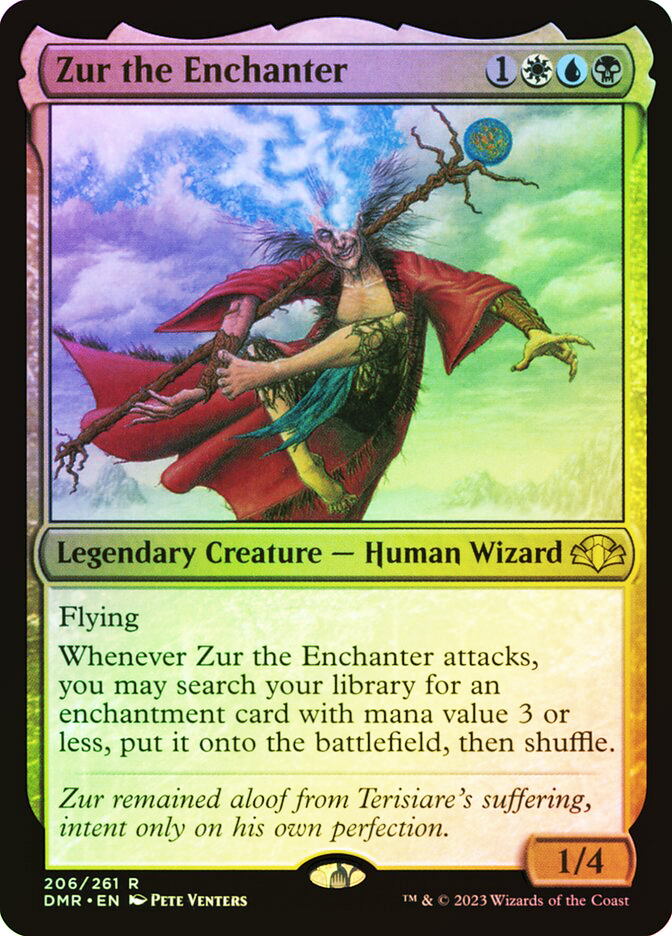 post the enchanter mtg card Zur Blessed Meadow enters the battlefield Zur the Enchanter | Dominaria