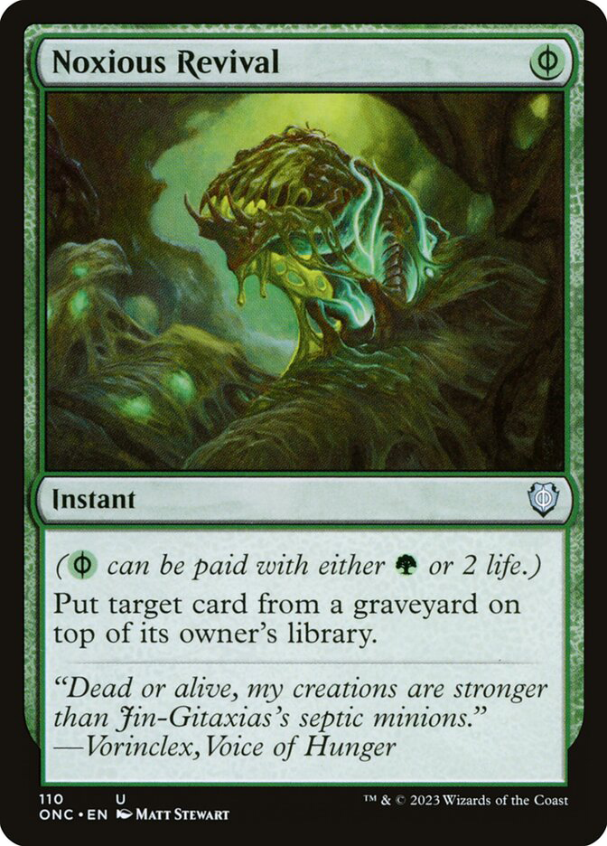 有毒の蘇生 foil Noxious Revival Noxious Revival | Phyrexia: All Will Be One Commander | Star City