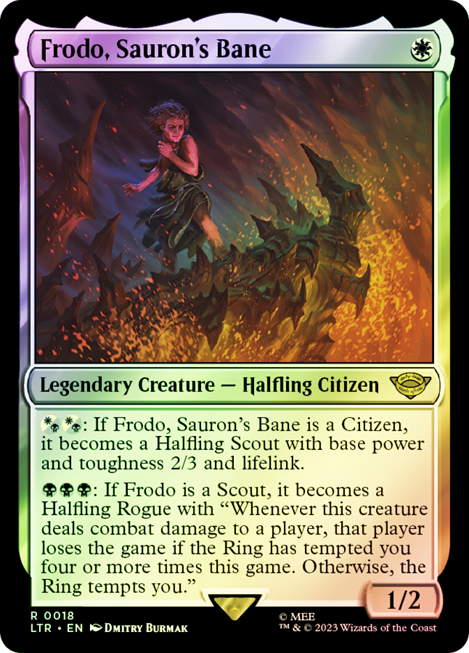 mtg frodo commander deck Frodo, Sauron's Bane LotR The Ring Tempts You Magic Custom Command  CommanderComplete Once the ring tempts you 4 times Did Costco swap Elven Commander