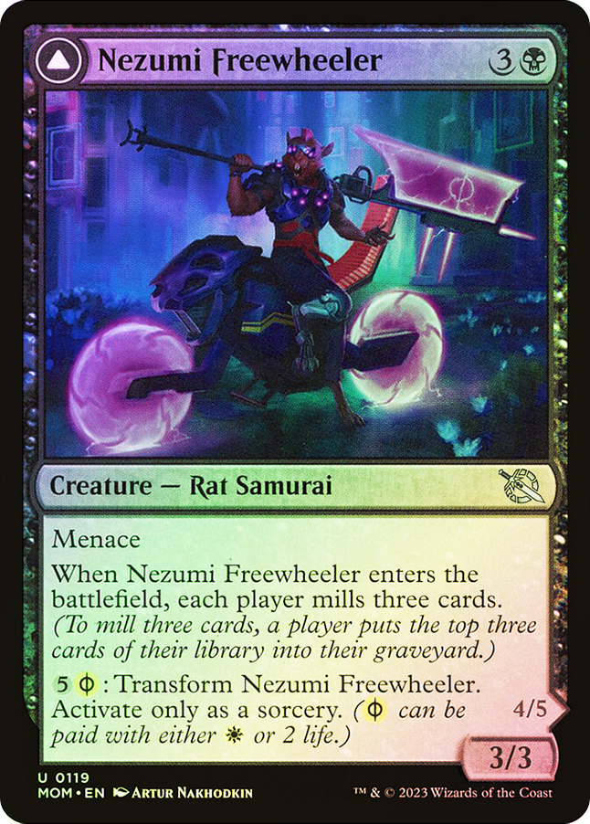 Nezumi Freewheeler // Hideous Fleshwheeler | March of the Machine