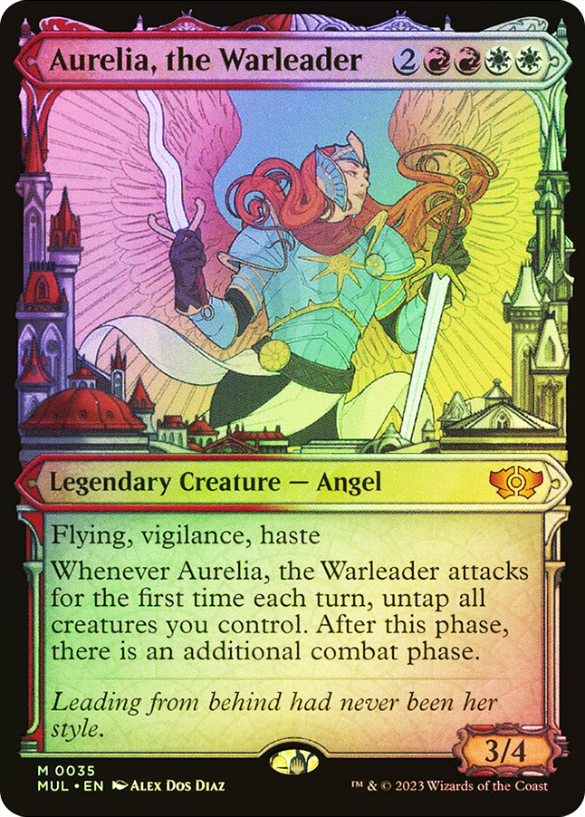 Aurelia,the Warleader ダブルレインボウ（シリアル入り） Aurelia, the Warleader | Multiverse Legends | Star City Games