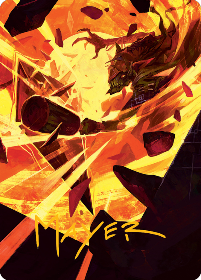 レッドバロン アマダ No.4 カードダス Zada, Hedron Grinder Art Card} (Signed) | Art Series: March of the