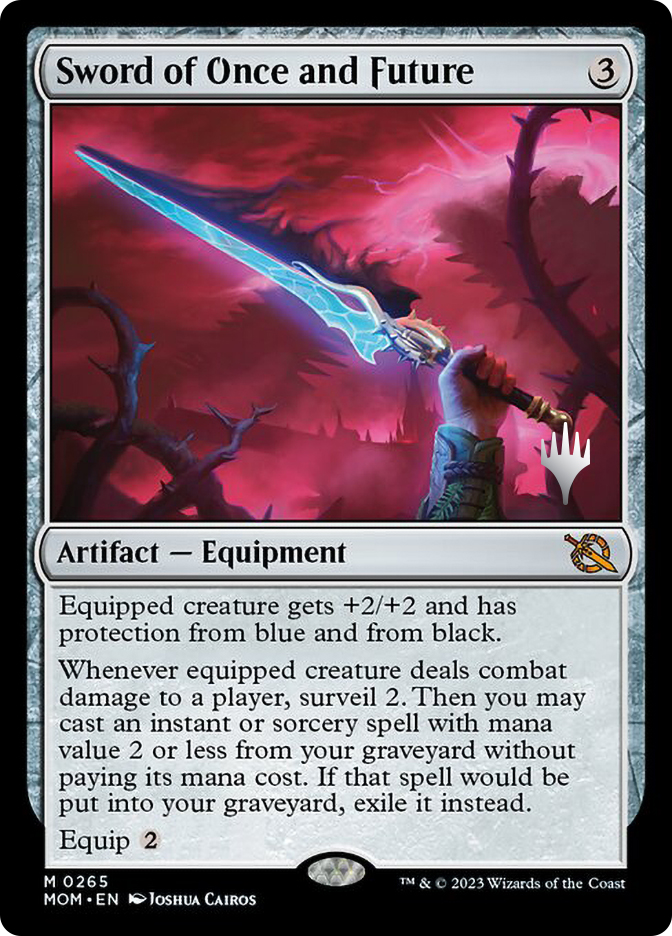 mtg 過去と未来の剣 箔押し プロモ foil 日本語版 mom SwordOfOnceAndFuture__65446.