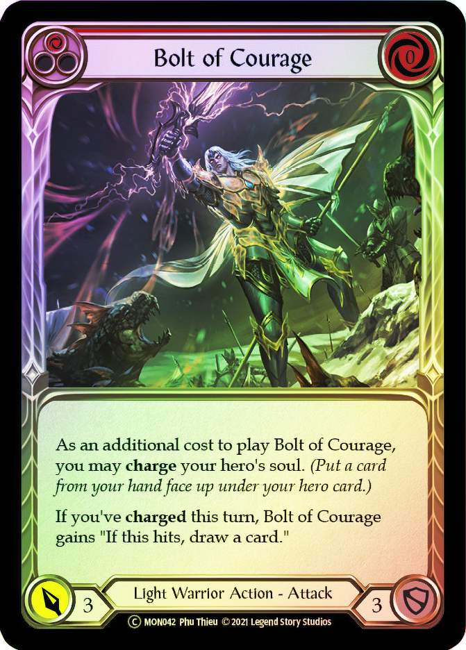 Bolt of Courage (Red) | Monarch (Unlimited) (Rainbow Foil) | Star 