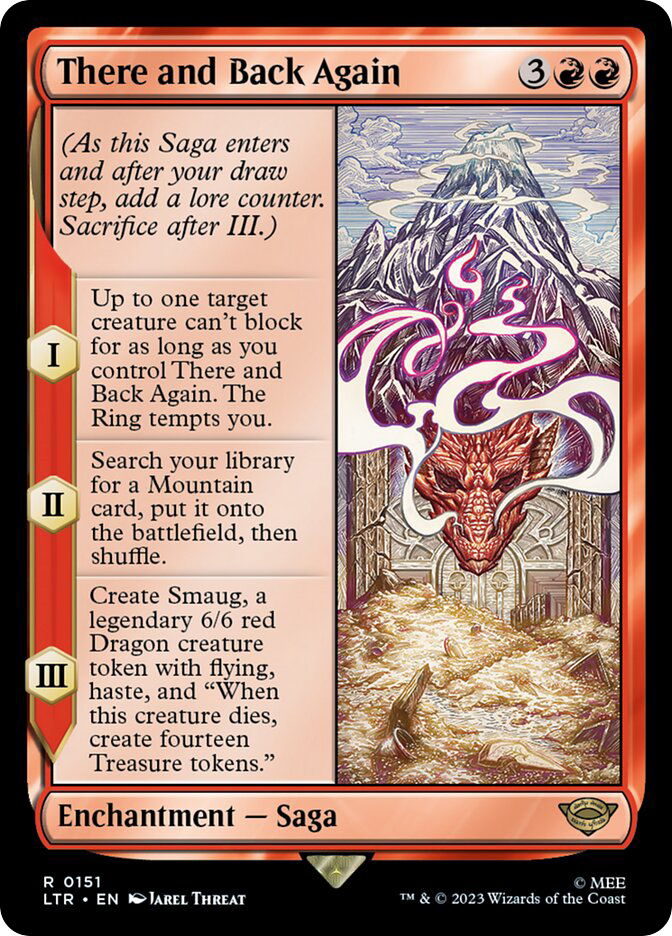 there and back again mtg card Magic the Gathering Lord of the Rings Tales of Middle-Earth Rare There and Back Again #151