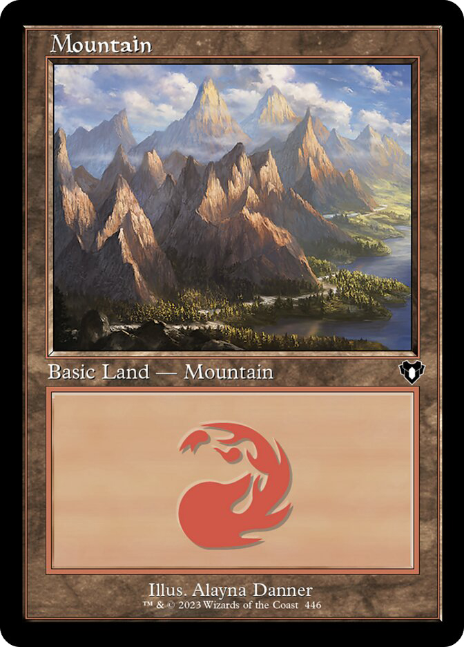 Mountain (#446) (Retro Frame) | Commander Masters - Retro Frame 