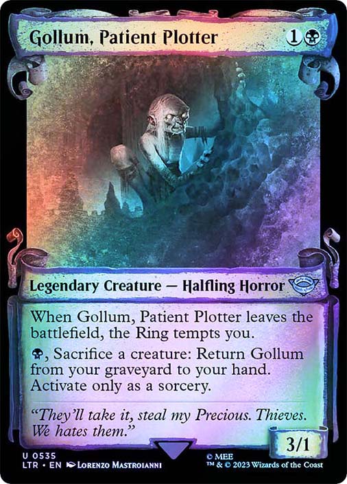 Gollum, Patient Plotter SHOWCASE, The Lord of the Rings, MTG LTR NM/M
