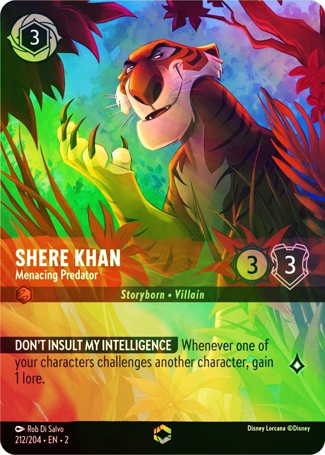 LORCANA シアカーン SHERE KHAN Enchanted Shere Khan - Menacing Predator (Enchanted) - Rise of the