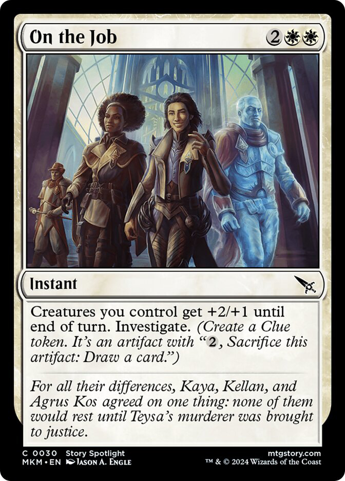 job cards mtg Magic The Gathering - Murders at Karlov Manor - On the Job