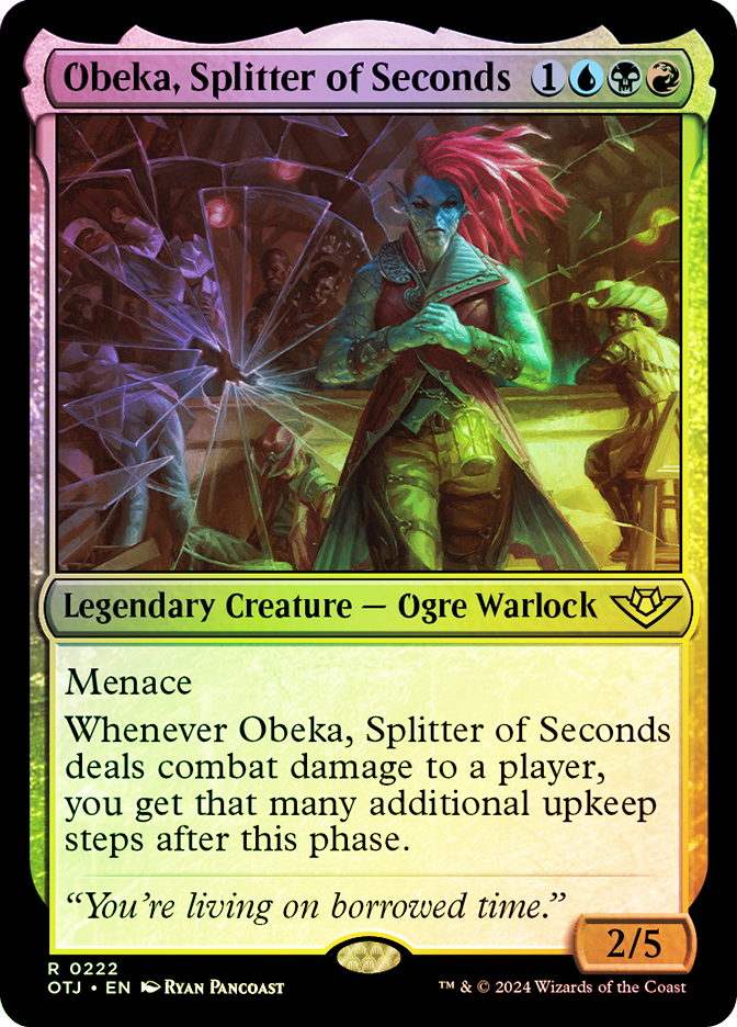 mtg cards that give additional upkeeps Obeka, Spitter of Seconds EXTRA UPKEEPS Magic MTG Custom Commander Dec –  CommanderComplete main image 1