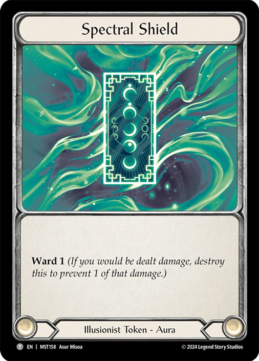 その他 Freshand blood cold foil Spectral Shield Spectral Shield - Flesh and Blood Illusionist Aura Token - Etsy