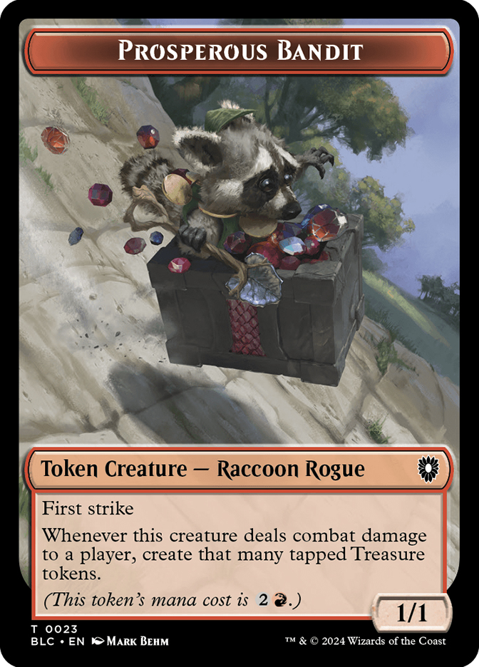 Prosperous Bandit Token} // {Treasure Token} | Bloomburrow