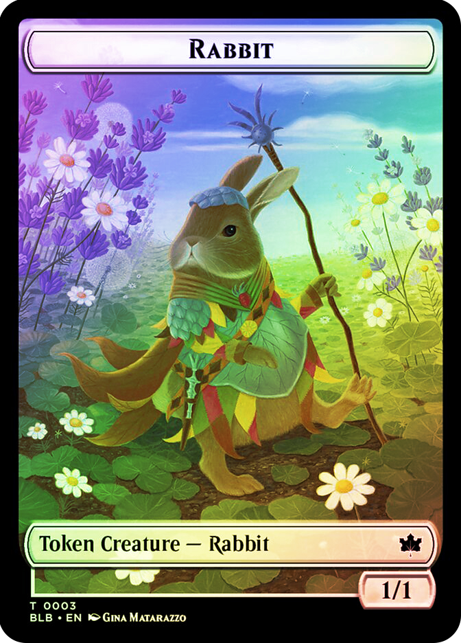 MTG ウサギ(RABBIT)トークン アーティストプルーフ Rabbit Token} // {Splash Lasher Token} | Bloomburrow | Star