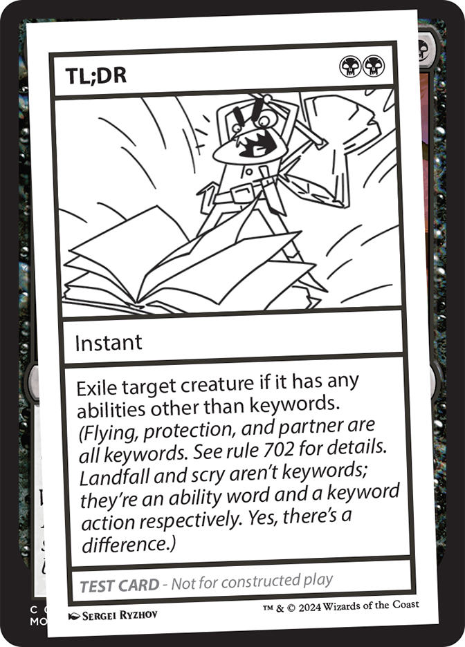 TL;DR | Mystery Booster - Test Cards (No Symbol) | Star City Games