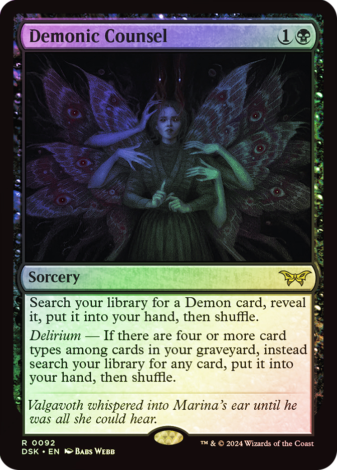 MTG 英語　Demonic Consultation mb2 foil Demonic Counsel | Duskmourn: House of Horror | Star City Games