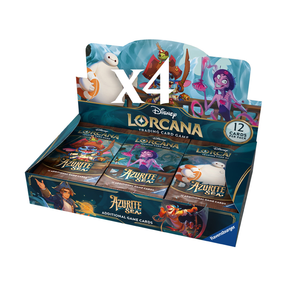 Lorcana: Azurite Sea Booster Case (4 Boxes) | Star City Games Lorcana: Azurite Sea Booster Case (4 Boxes) | Star City Games
