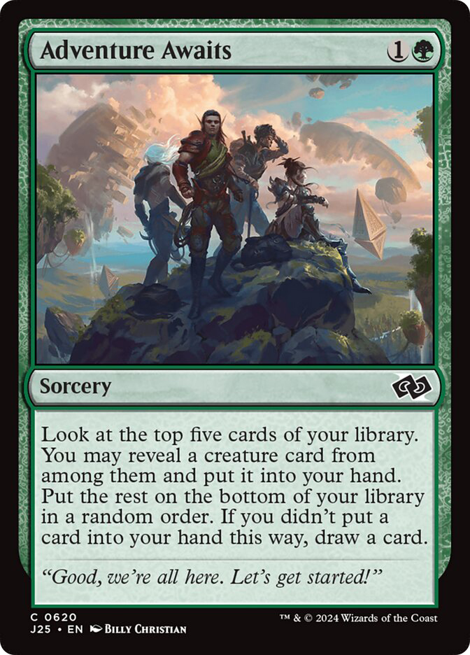 mtg cards with adventure Adventures in the Forgotten Realms: Aura of Courage draw a card. Adventure Awaits