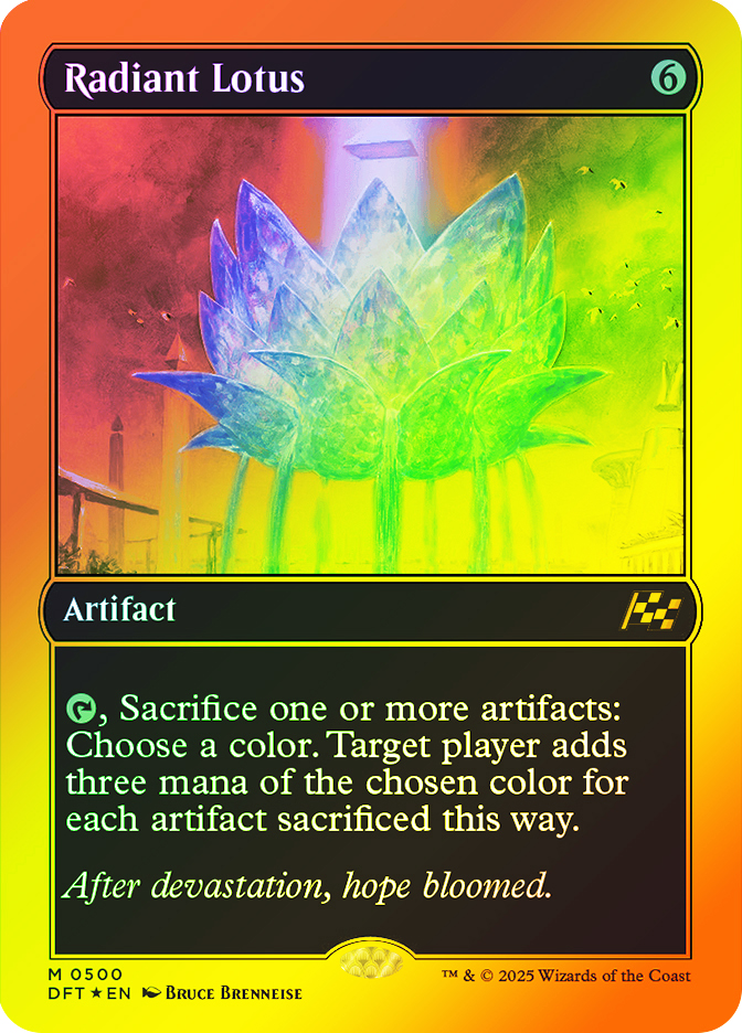 MTG　光輝の睡蓮/Radiant Lotus　Foil　ファーストプレイス フラクチャー・Foil】(416)□ショーケース□《光輝の睡蓮