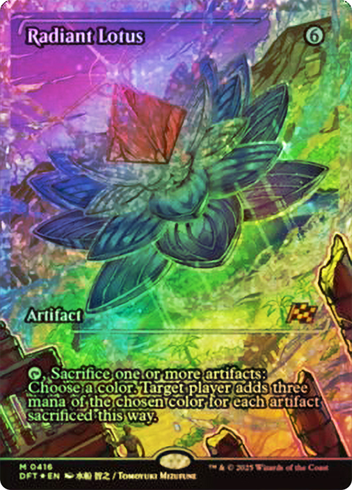 MTG　光輝の睡蓮/Radiant Lotus　Foil　ファーストプレイス FOIL)(ショーケース枠)光輝の睡蓮/Radiant Lotus《日本語》【DFT】