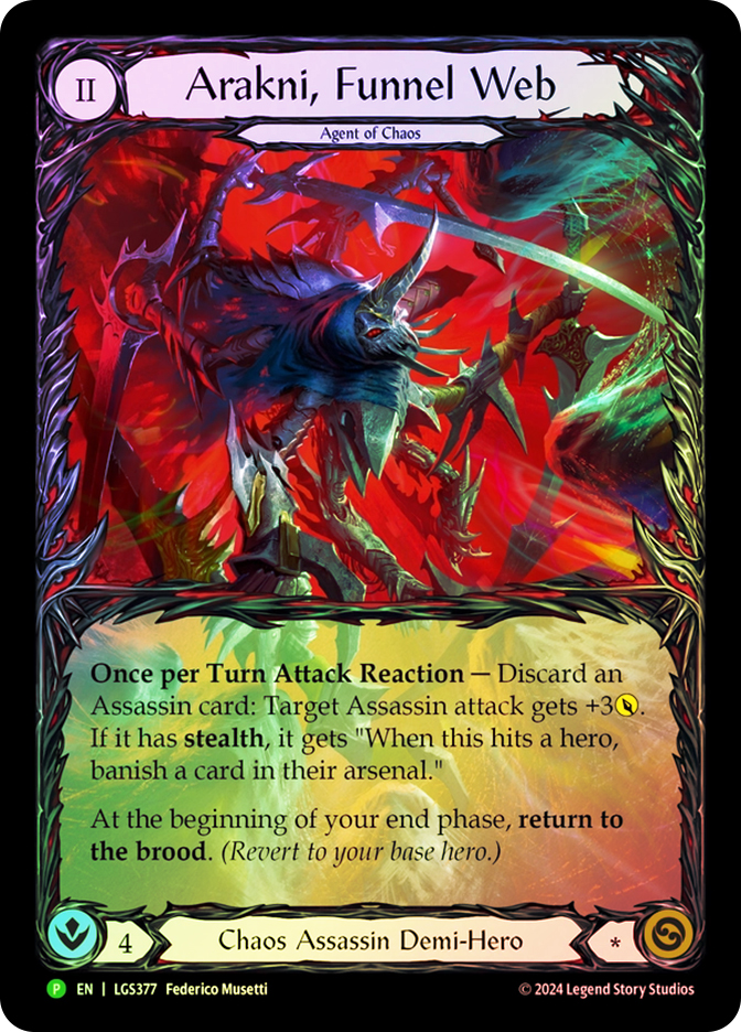 Arakni, Funnel Web 1枚 Marvel FaB