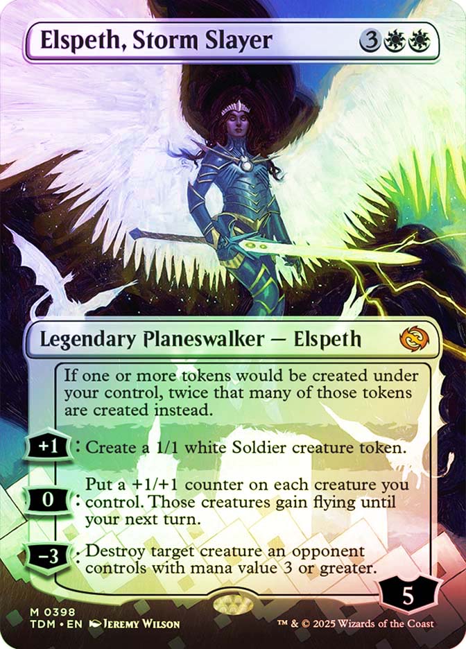 Elspeth, Storm Slayer (Borderless) | Tarkir: Dragonstorm