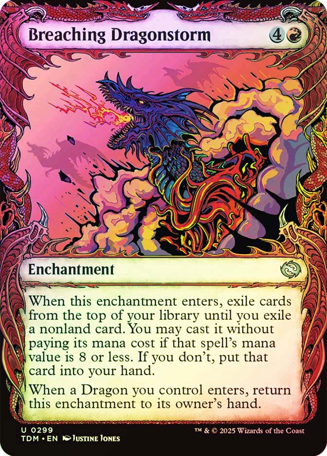 mtg dragonstorm card Tarkir: : r/custommagic Surveil 2 Breaching Dragonstorm | Tarkir: Dragonstorm