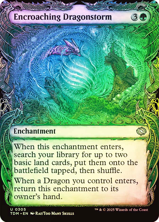 dragonstorm card mtg Magic: The Gathering Tarkir: When a Dragon you control enters Tarkir: Dragonstorm TDM | 451