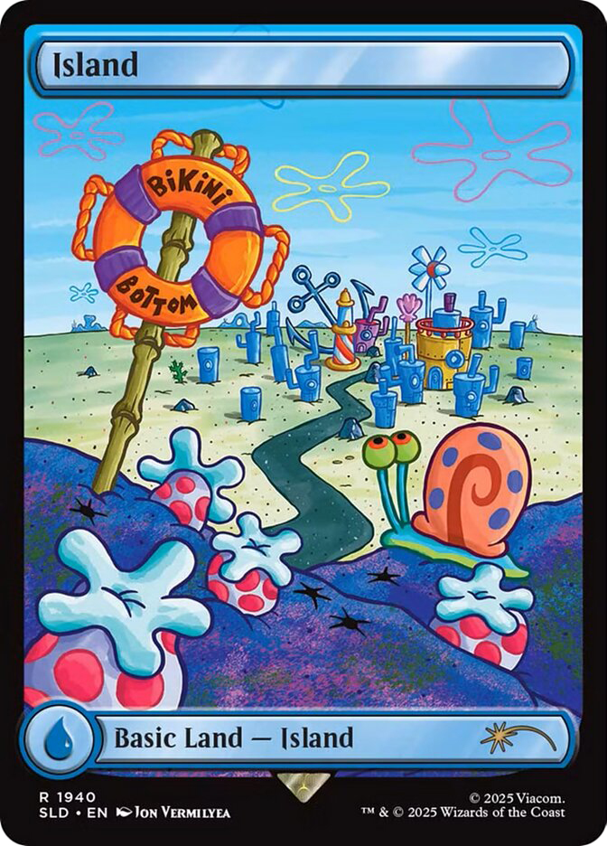 MTG 島12枚 沼12枚（フルアート） SpongeBob 英　合計24枚 Island (SpongeBob) (Secret Lair) (#1940) (Full Art) | Promo