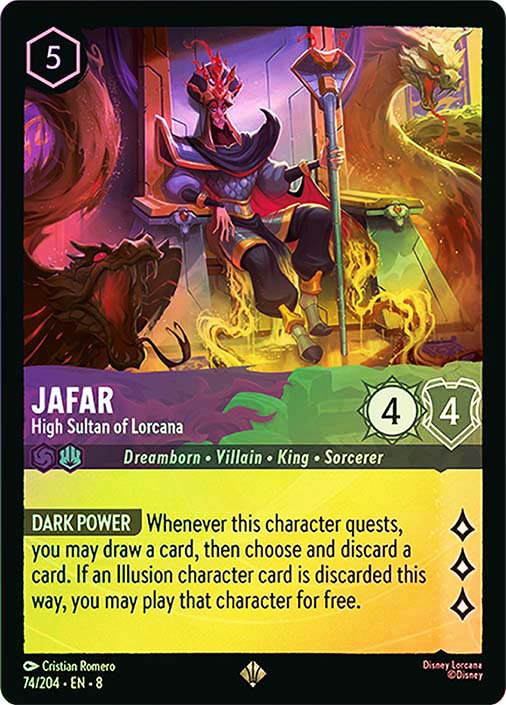 jafar lorcana card Disney Character Subtypes Daily Card Discussion: Jafar, Keeper