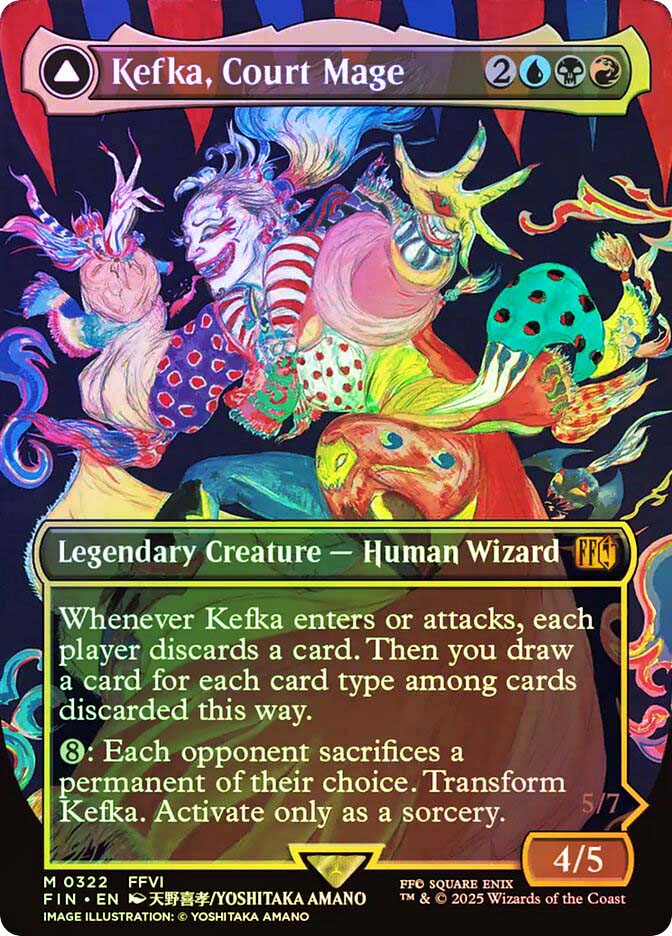 Kefka, Court Mage // Kefka, Ruler of Ruin (#322) (Borderless