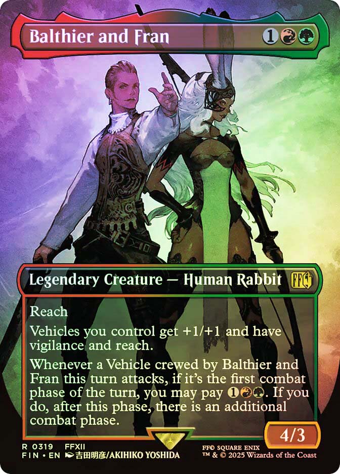 mtg fran final fantasy Magic The Gathering - Universes Beyond - there is an additional combat phase. Balthier and Fran MTG -