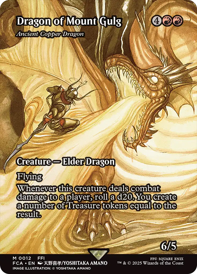 ancient copper dragon final fantasy mtg 2025 Magic The Gathering Through The Ages 0012 Of Mount Gulg Foil PSA 10 Graded Card MTG Final Fantasy Through the