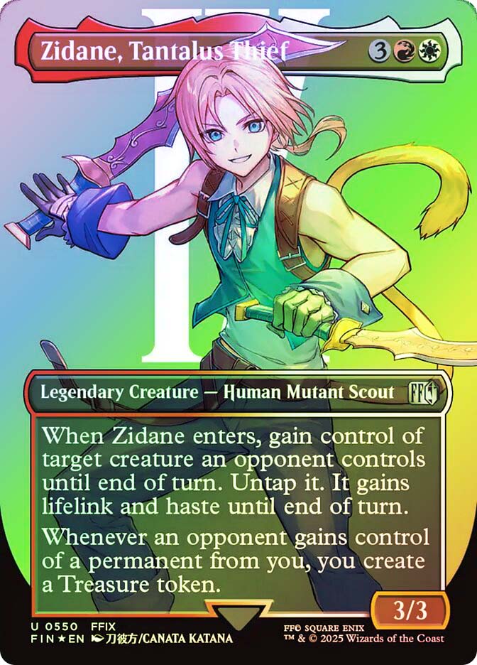 MTG☆FF☆ジタン・トライバル☆Foil Zidane, Tantalus Thief (Borderless) (Surge Foil) | FINAL