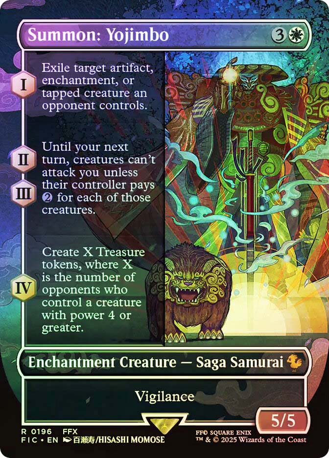 Mtg ヨウジンボウ Yojimbo 孤独 FOIL Final Fantasy Commander Decks Variants Foil: Summon: Yojimbo