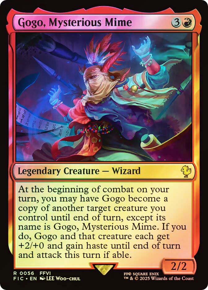 gogo mtg card Magic The Gathering - Universes Beyond - Final Fantasy You may choose new targets for the copies Gogo, Master of Mimicry MTG