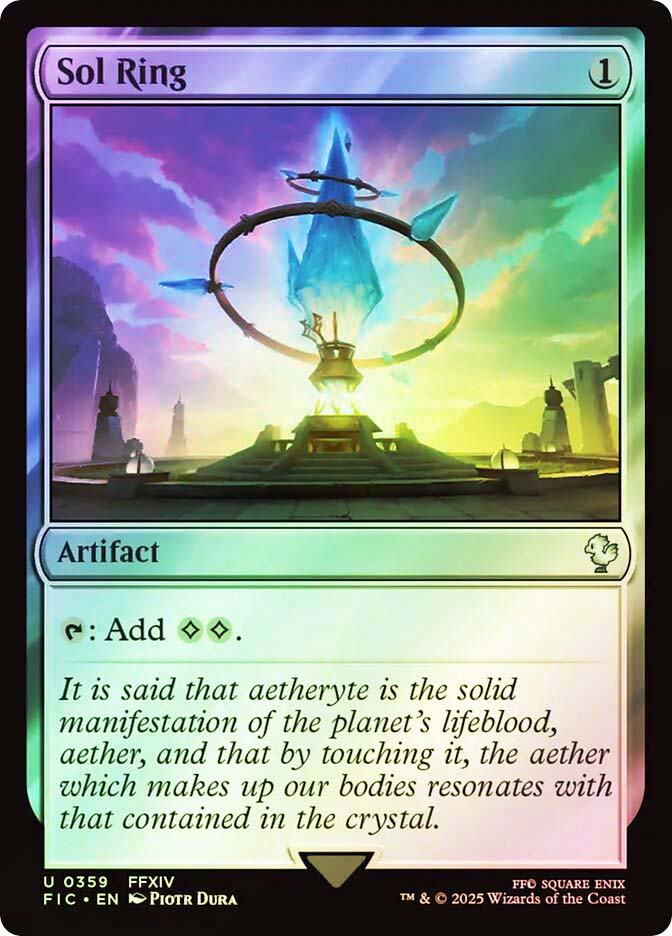 mtg final fantasy sol ring (Borderless Alternate Art) [Commander Masters] Sol Ring PIP] Sol Ring (WeeklyMTG) :